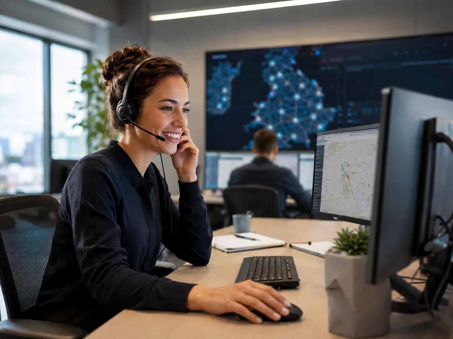Customer support agent helping with a delivery query